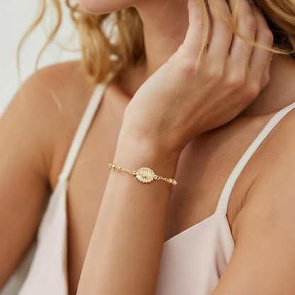 Pulsera de la Virgen María con Cruz