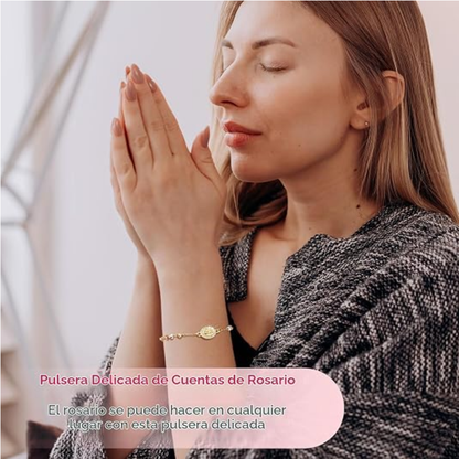 Pulsera de la Virgen María con Cruz