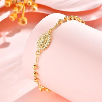 Pulsera de la Virgen María con Cruz